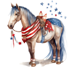 Patriotick Horse (1) Patrıotıc Holıdays Ready To Press Dtf Transfers dtfintexas
