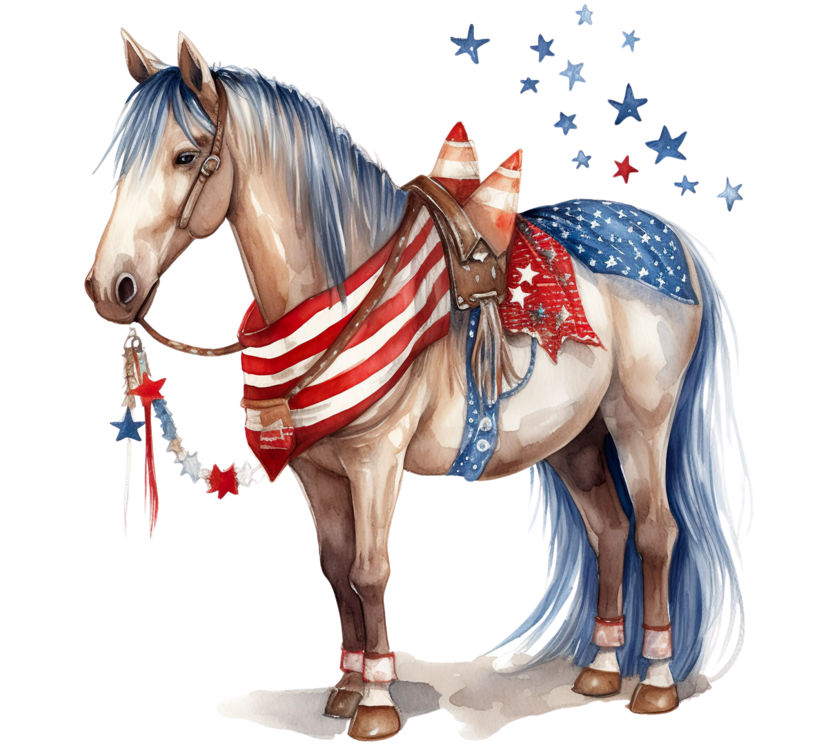 Patriotick Horse (1) Patrıotıc Holıdays Ready To Press Dtf Transfers dtfintexas