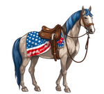 Patriotick  Horse (2) Patrıotıc Holıdays Ready To Press Dtf Transfers dtfintexas