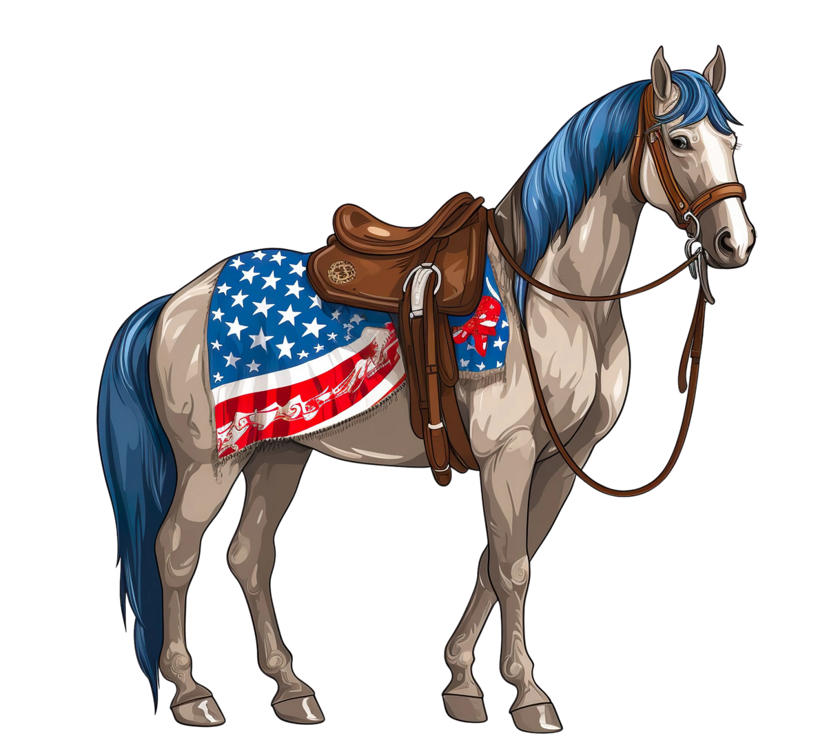 Patriotick  Horse (2) Patrıotıc Holıdays Ready To Press Dtf Transfers dtfintexas
