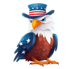 Patriotick  Usa Bird (4) Patrıotıc Holıdays Ready To Press Dtf Transfers dtfintexas