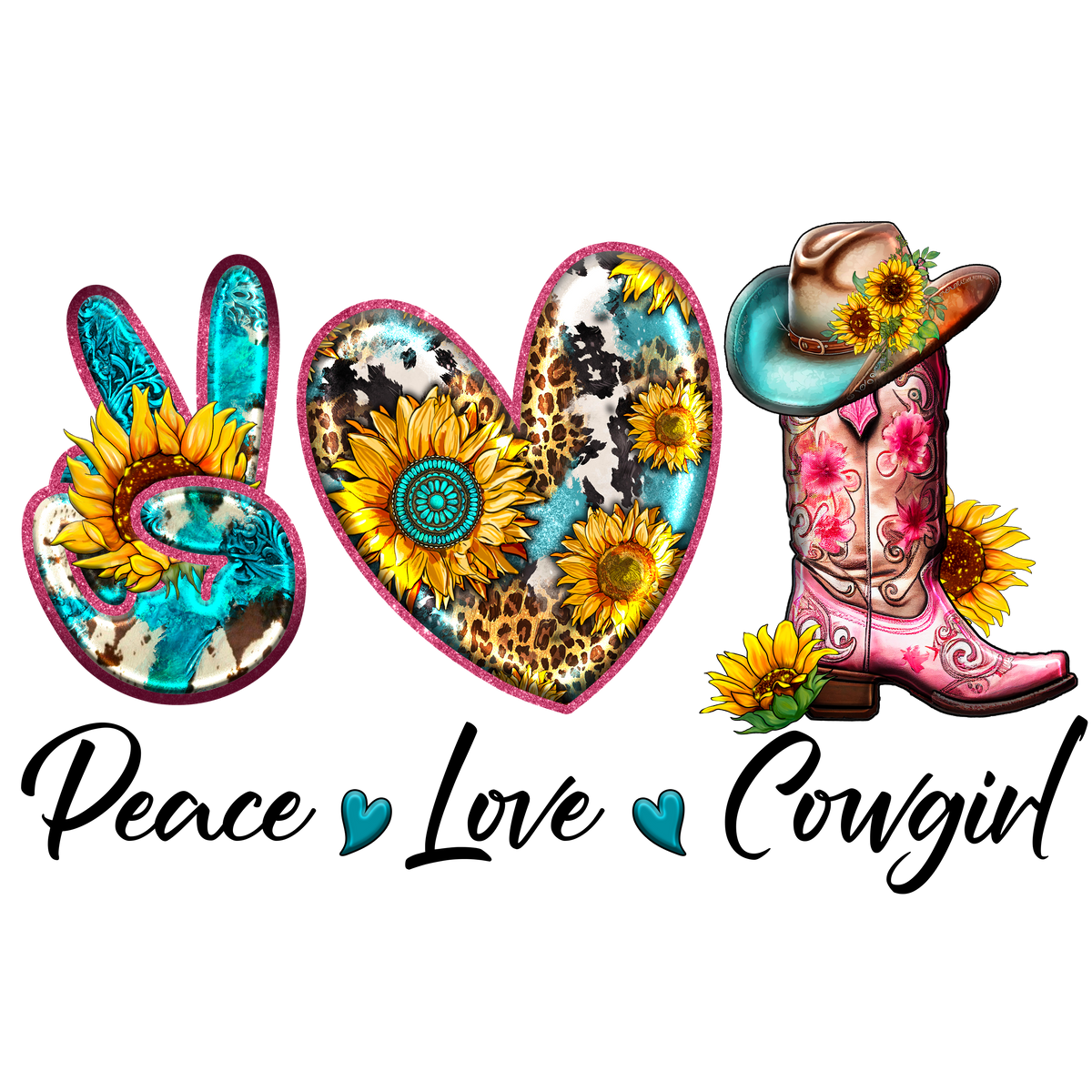 peace_cowgirl   Horses  Animals  Ready To Press  Dtf Transfers dtfintexas