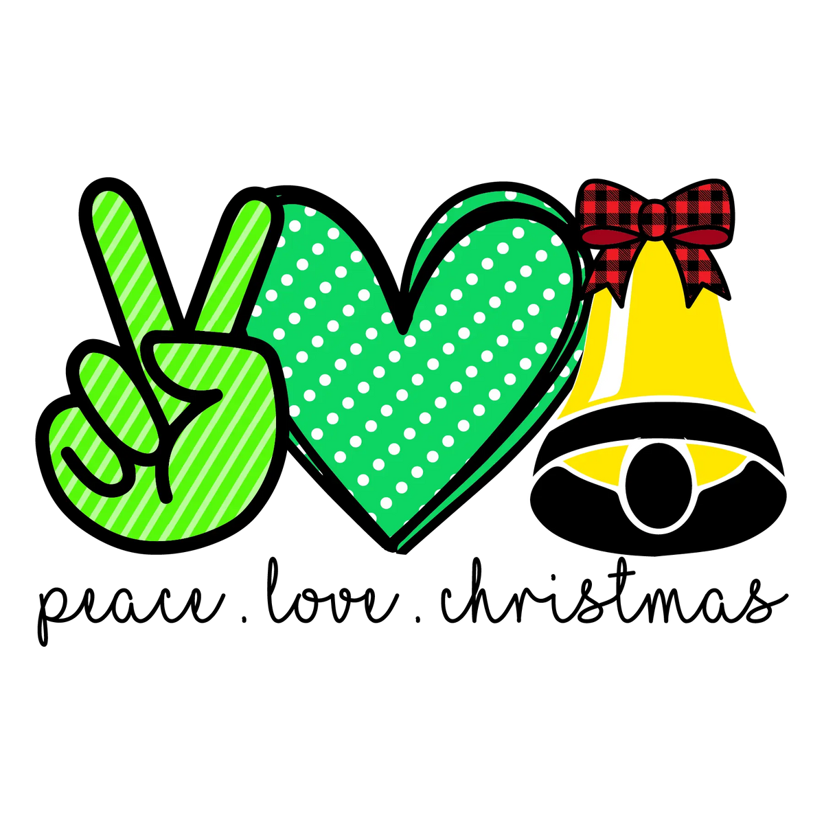 Peace Love   Christmas Holidays  Ready To Press Dtf Transfers dtfintexas