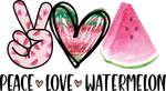 peace love watermelonnValentine' s Day  Holiday Ready To Press Dtf Transfers dtfintexas