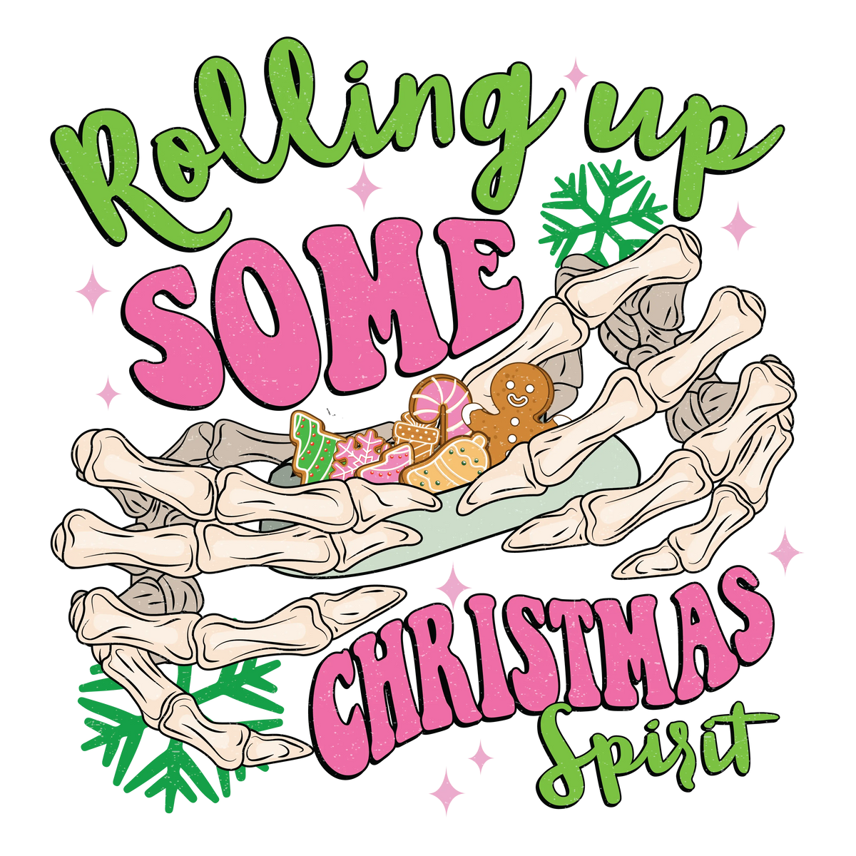 Rolling Up Some Christmas spirit 2  Christmas Holidays  Ready To Press Dtf Transfers dtfintexas