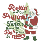 Santa Get High   Christmas Holiday  Ready To Press Dtf Transfers dtfintexas