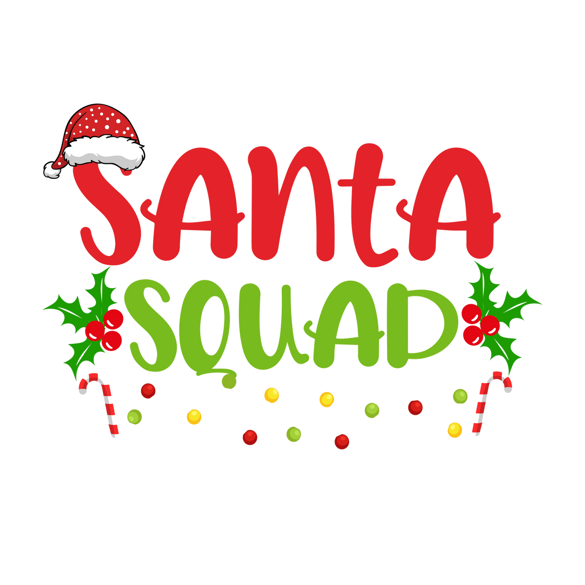 Santa Squad-01 Christmas Holiday  Ready To Press Dtf Transfers dtfintexas