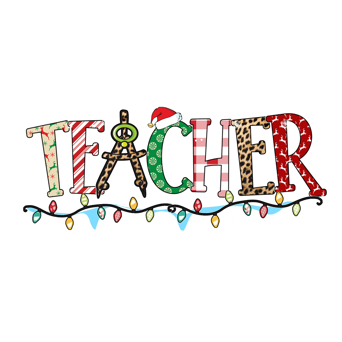 teacher 12 (2)  Christmas Holiday  Ready To Press Dtf Transfers dtfintexas