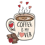 Coffe is my Lover Valentine' s Day  Holiday Ready To Press Dtf Transfers dtfintexas