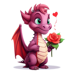 Valentina  Dragons (19) Valentine' s Day  Holiday Ready To Press Dtf Transfers dtfintexas