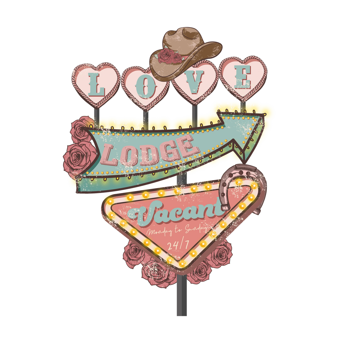 Valentina Retro (23) Valentine' s Day  Holiday Ready To Press Dtf Transfers dtfintexas